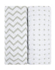 Grey Waterproof Changing Pad Cover & Cradle Sheet Set
