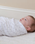 Grey muslin swaddle for newborn