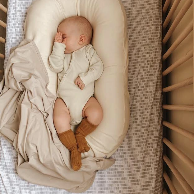 Jersey Knit Cotton Swaddle Blanket and Beanie Gift Set Ely's & Co.