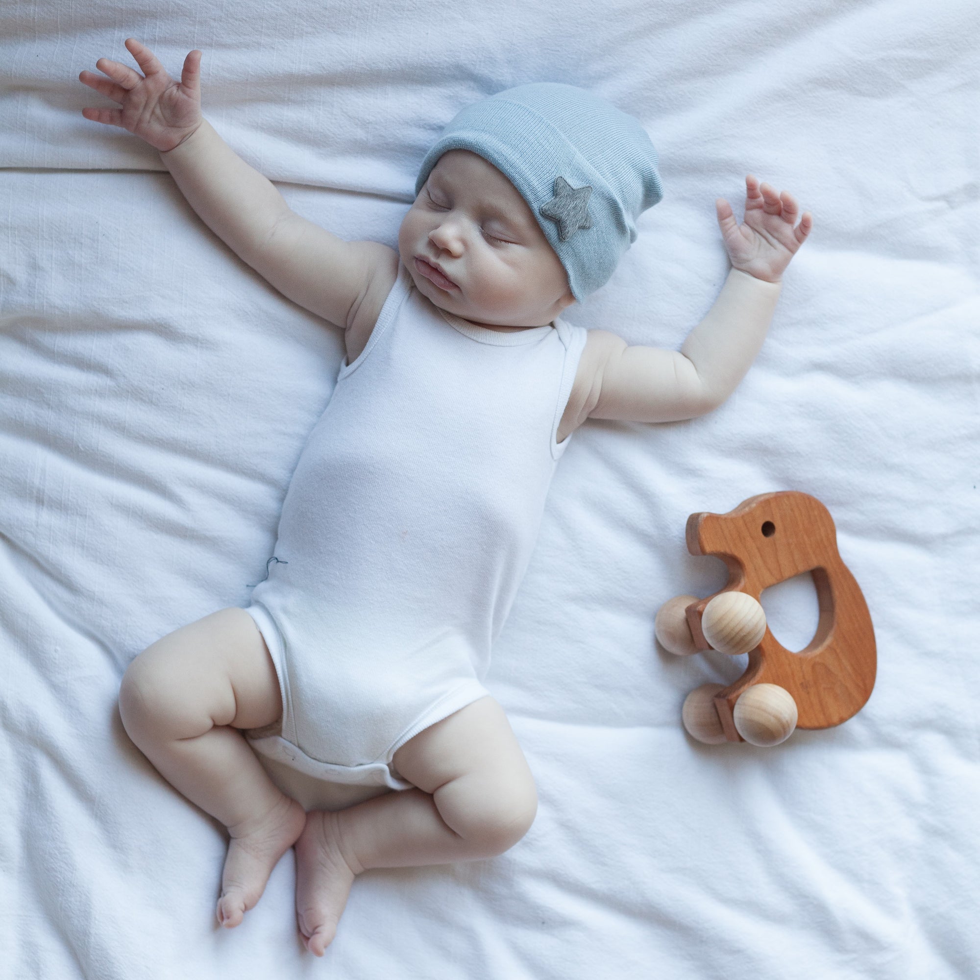 Newborn Hospital Hats - Blue &amp; White
