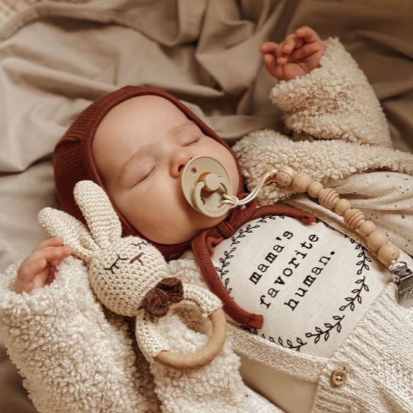 Jersey Knit Cotton Swaddle Blanket and Beanie Gift Set Ely's & Co.