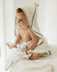 Sage Pears Hooded Towel & Washcloth