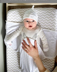 Polka Dot & Grey Chevron Adjustable blanket