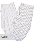 Polka Dot & Grey Chevron Adjustable blanket swaddle