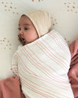 2 Pack Cotton Muslin Swaddle Blanket - Pink Raindrops