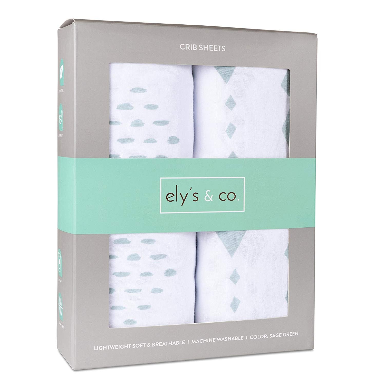 Sage Diamond Crib Sheet Set – Ely's - Main Image