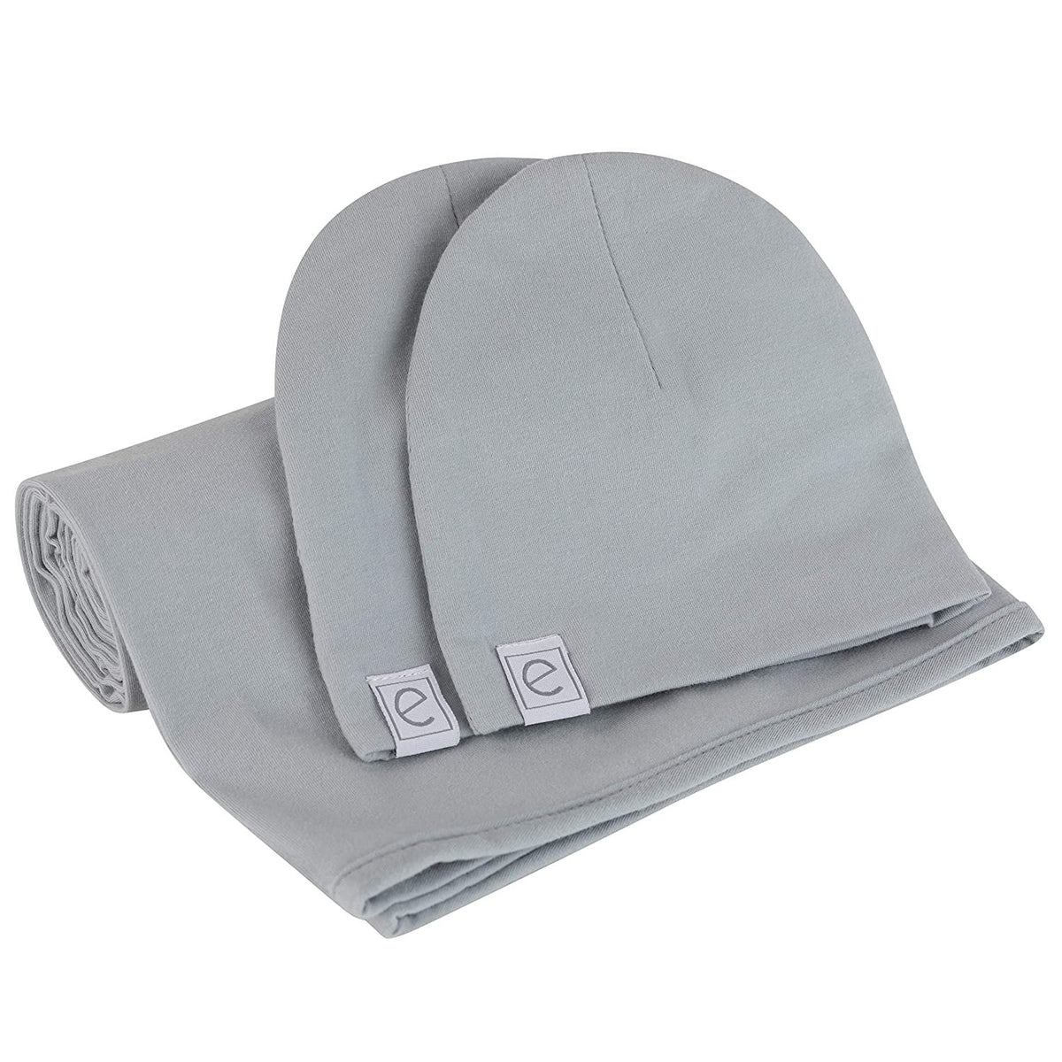 Jersey Knit Cotton Swaddle Blanket and Beanie Gift Set Ely's & Co.