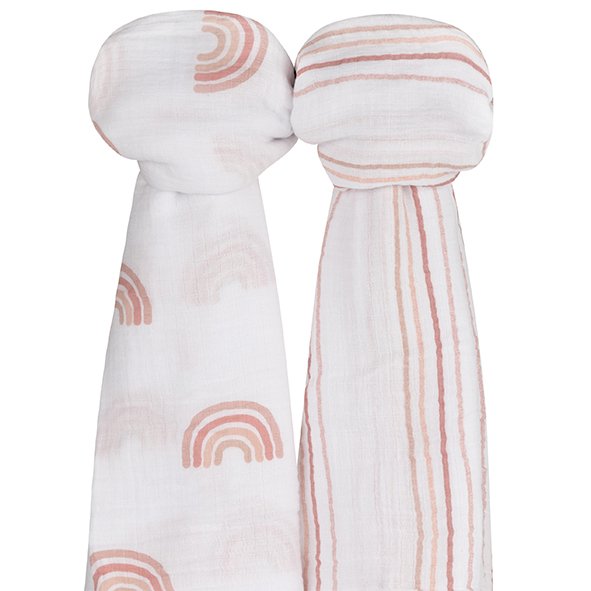 2 Pack Cotton Muslin Swaddle Blanket