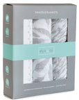 ready-to-gift grey baby swaddles