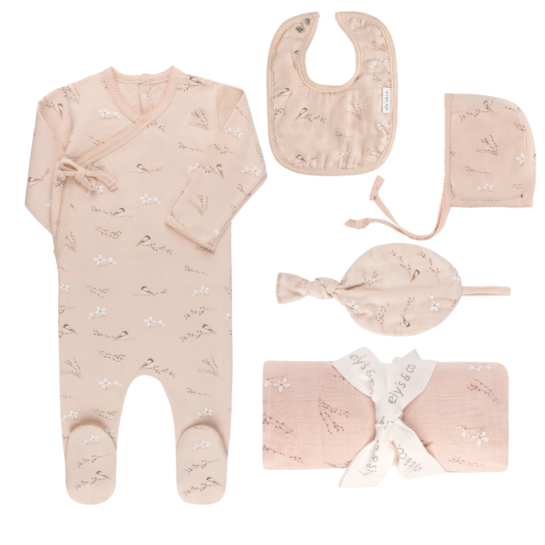 Jersey Cotton - Vintage Birds Collection-Deluxe Take Me Home Sets
