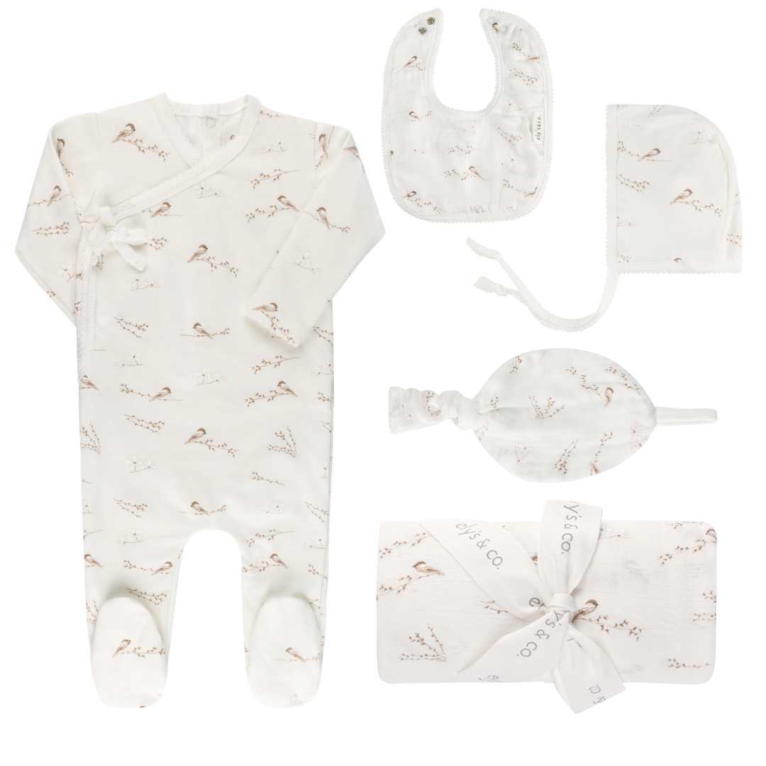 Jersey Cotton - Vintage Birds Collection-Deluxe Take Me Home Sets