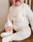 Wide Rib Cotton -  Rosebud Collection - Bib