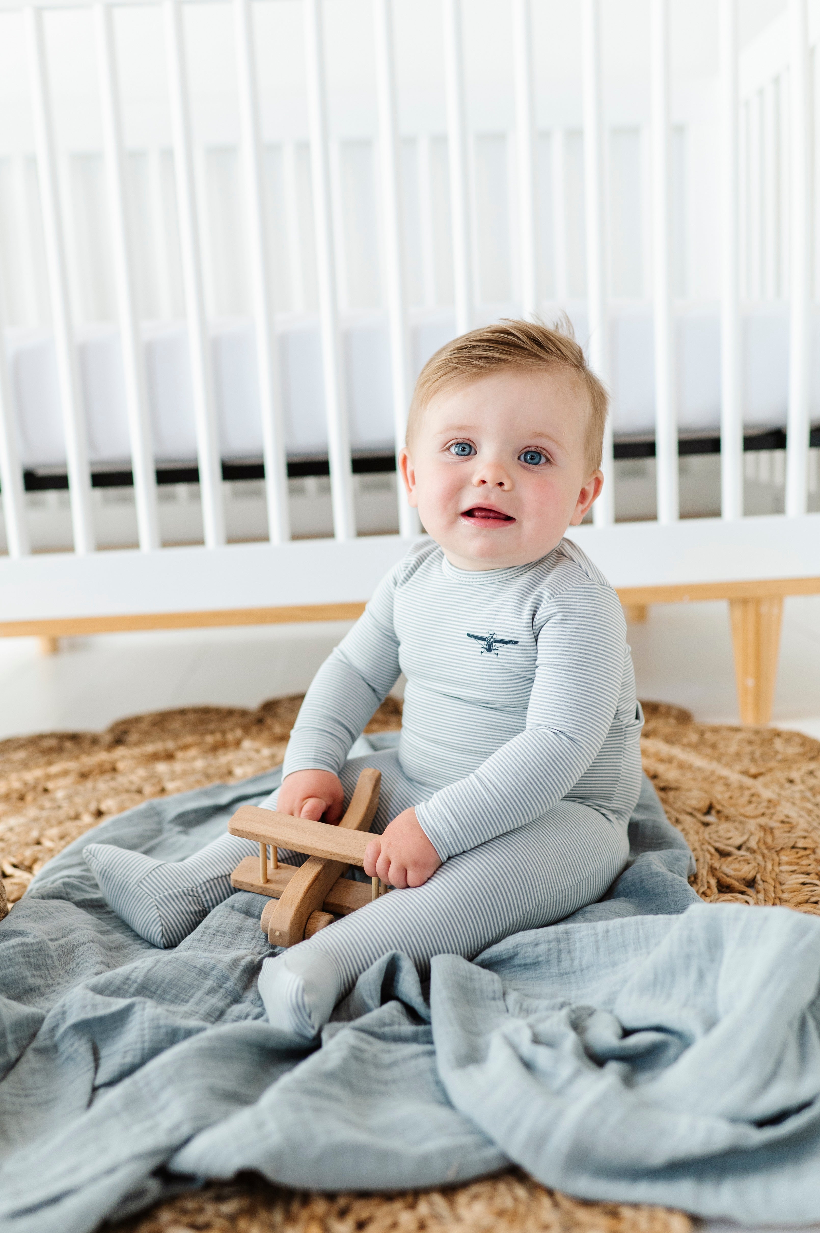 Organic French Terry Kite &amp; Propeller Collection - Bib