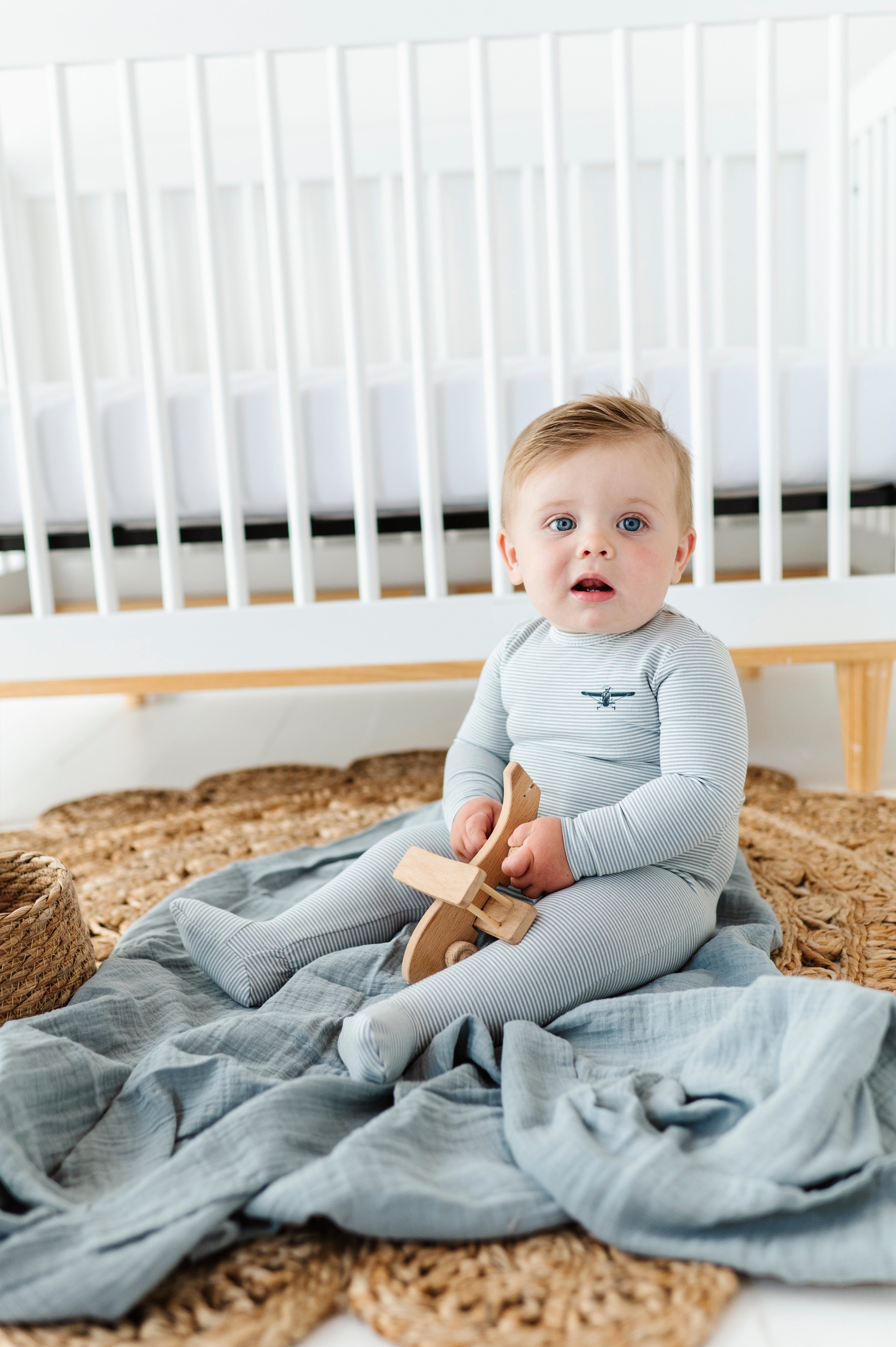 Organic French Terry Kite &amp; Propeller Collection - Blanket