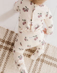 Quilted - Plum Print Kimono Collection - Footies