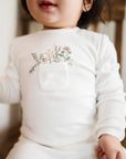 Cotton - Pocket Full of Flowers Collection - Footie