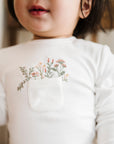 Cotton - Pocket Full of Flowers Collection - Footie