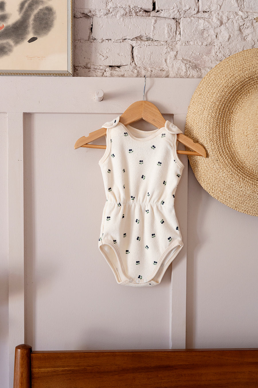 Terry/Ribbed Cotton - Cherry Collection - Tank Romper