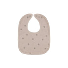 tan floral print durable bib