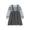 Girls Grey Jumper + Pullover - Fair Isle