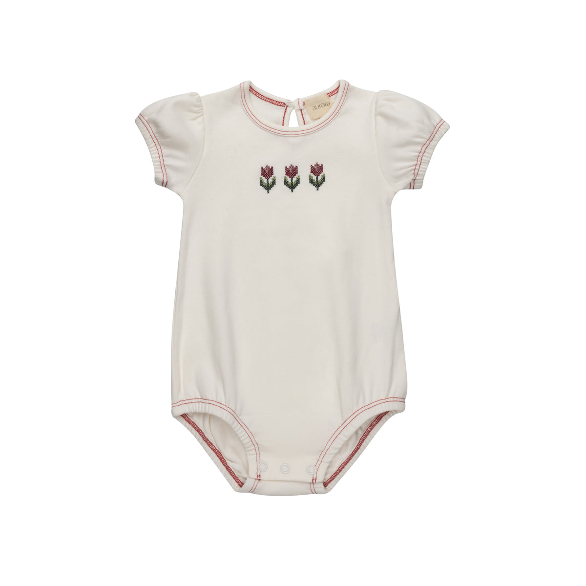 Girls Romper | Ribbed Cotton | Cross Stitch Tulip | Aurora Classics ...
