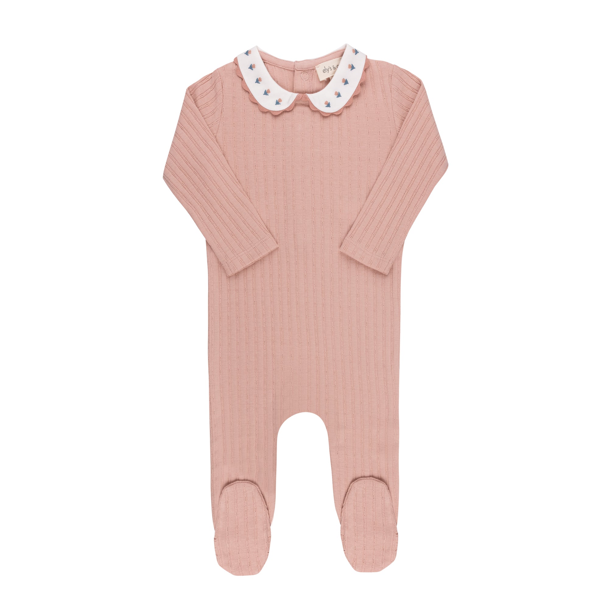 Ely's & Co Cotton- Embroidered Heart and Star Footie & Hat - Heart/Pink Ely's & Co Cotton- Embroidered Heart and Star Footie & Hat - Heart/Pink