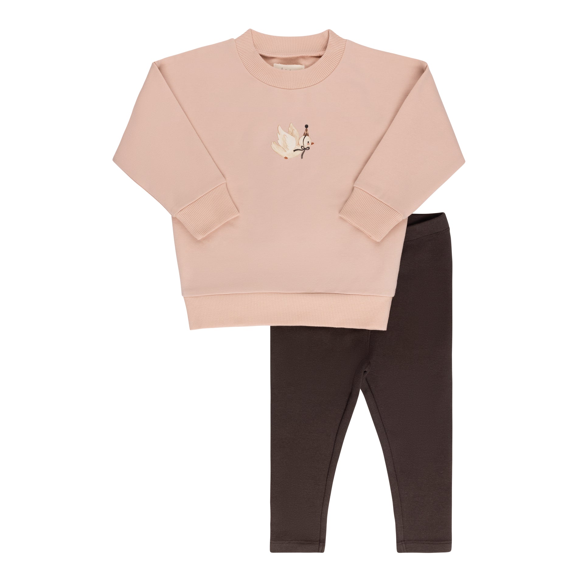 Ely's & Co Organic French Terry French Girl Two Piece Set - Pink Ely's & Co Organic French Terry French Girl Two Piece Set - Pink
