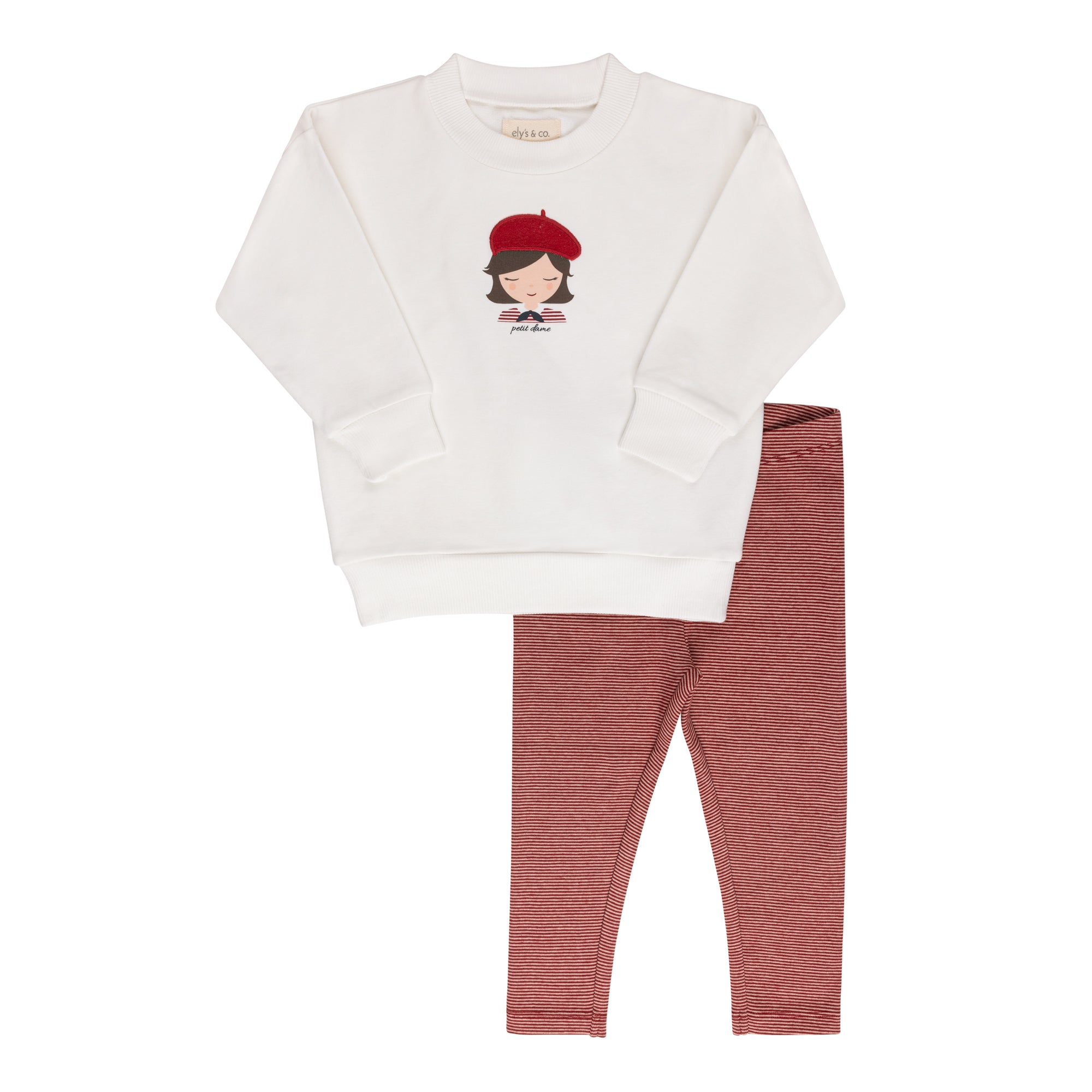 Ely's & Co Organic French Terry French Boy Two Piece Set - Blue Ely's & Co Organic French Terry French Boy Two Piece Set - Blue