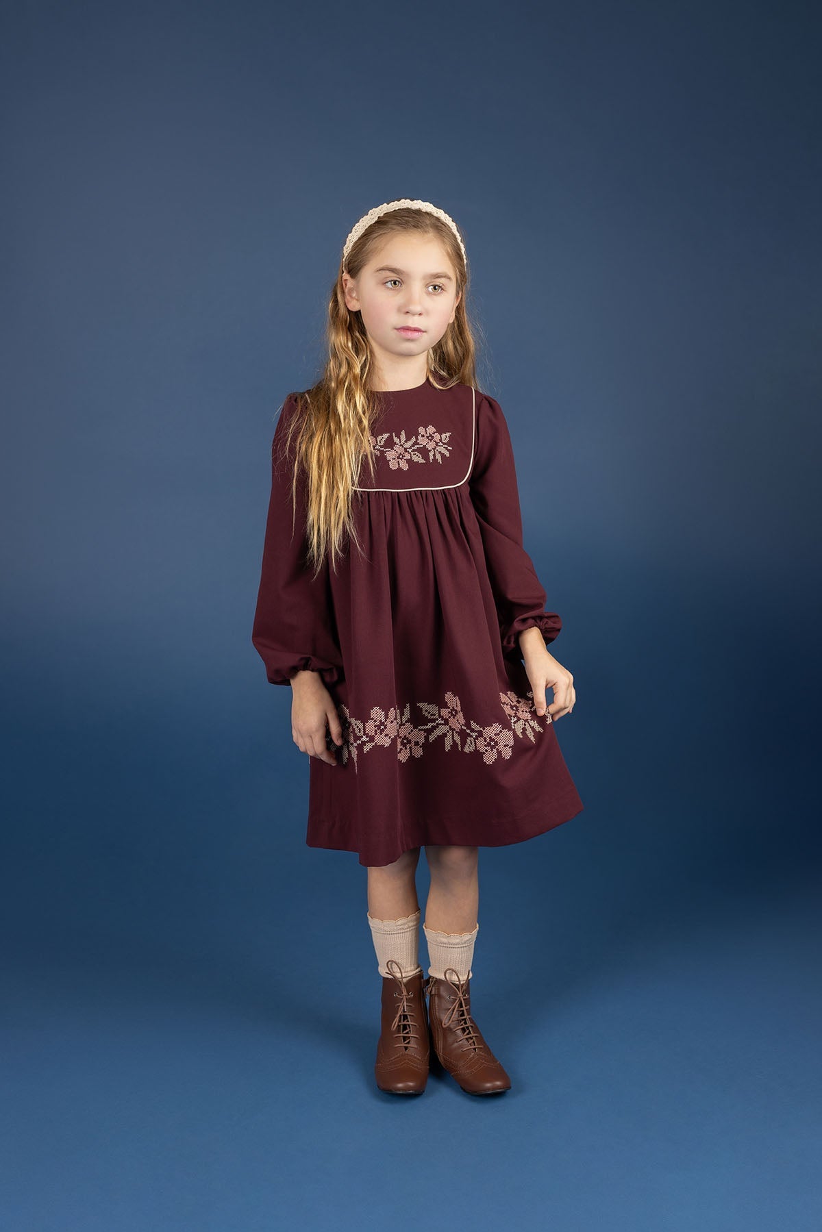 Stitch Embroidered Wool Collection - Romper