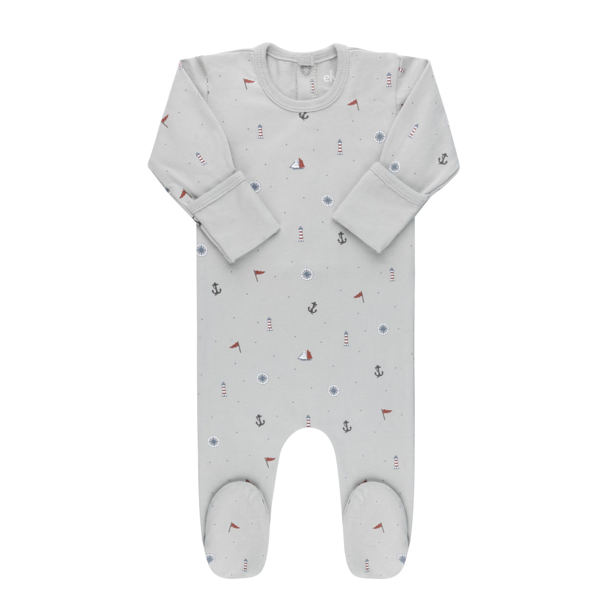 Cotton - Printed Nautical Collection - Footies
