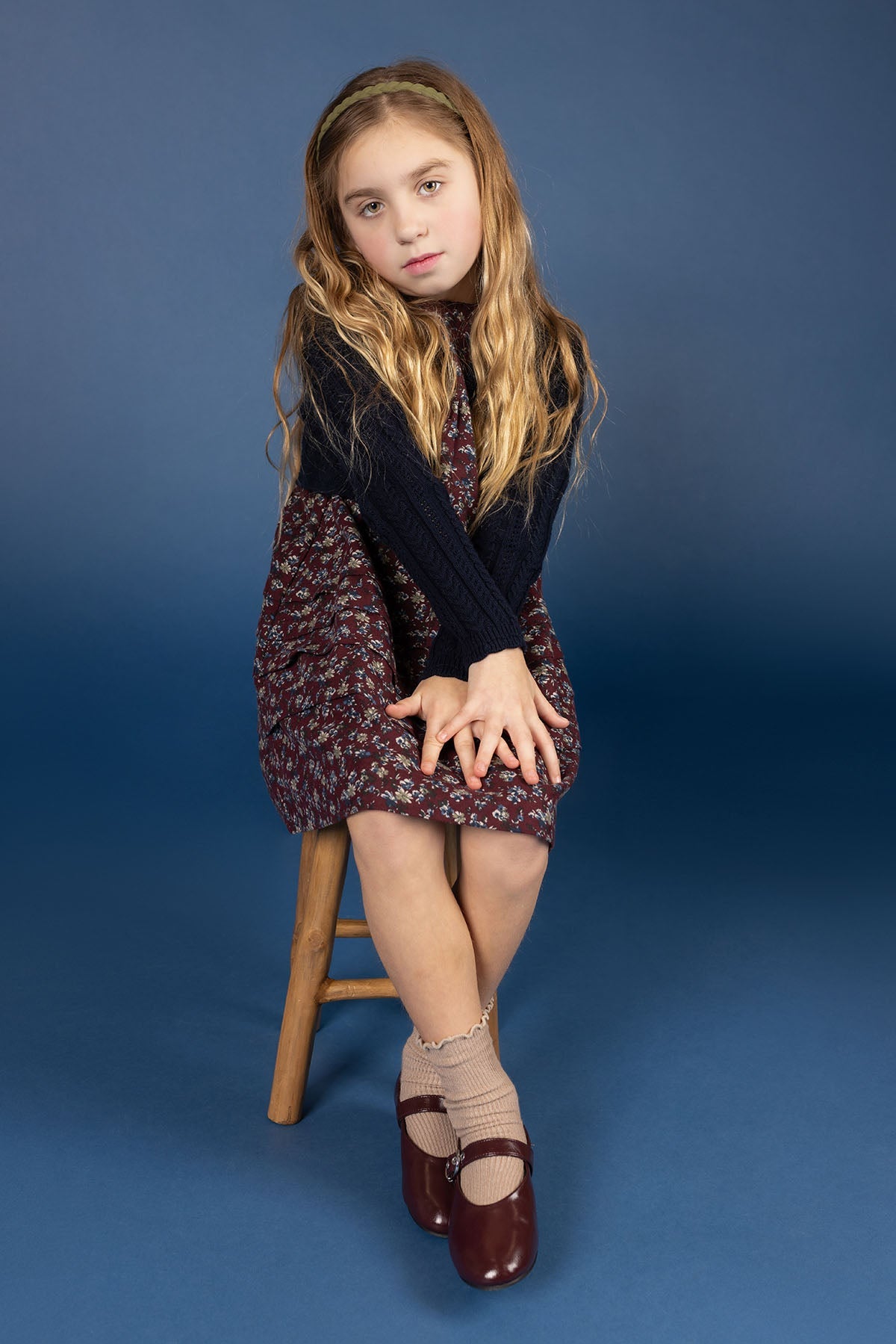 Brushed Floral Dress Collection - Wine - WS