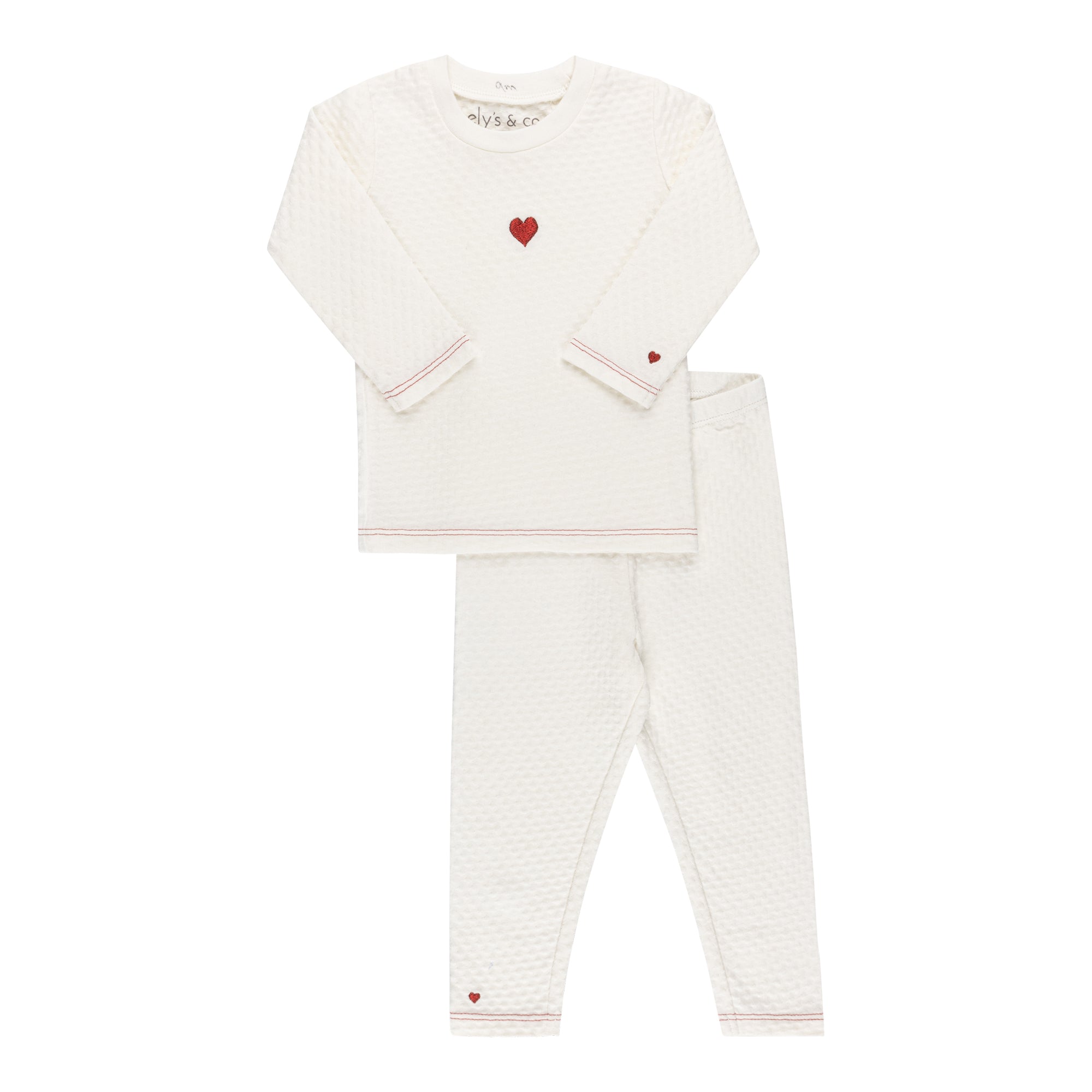 Cotton - Embroidered Heart and Star Collection- Lounge Set