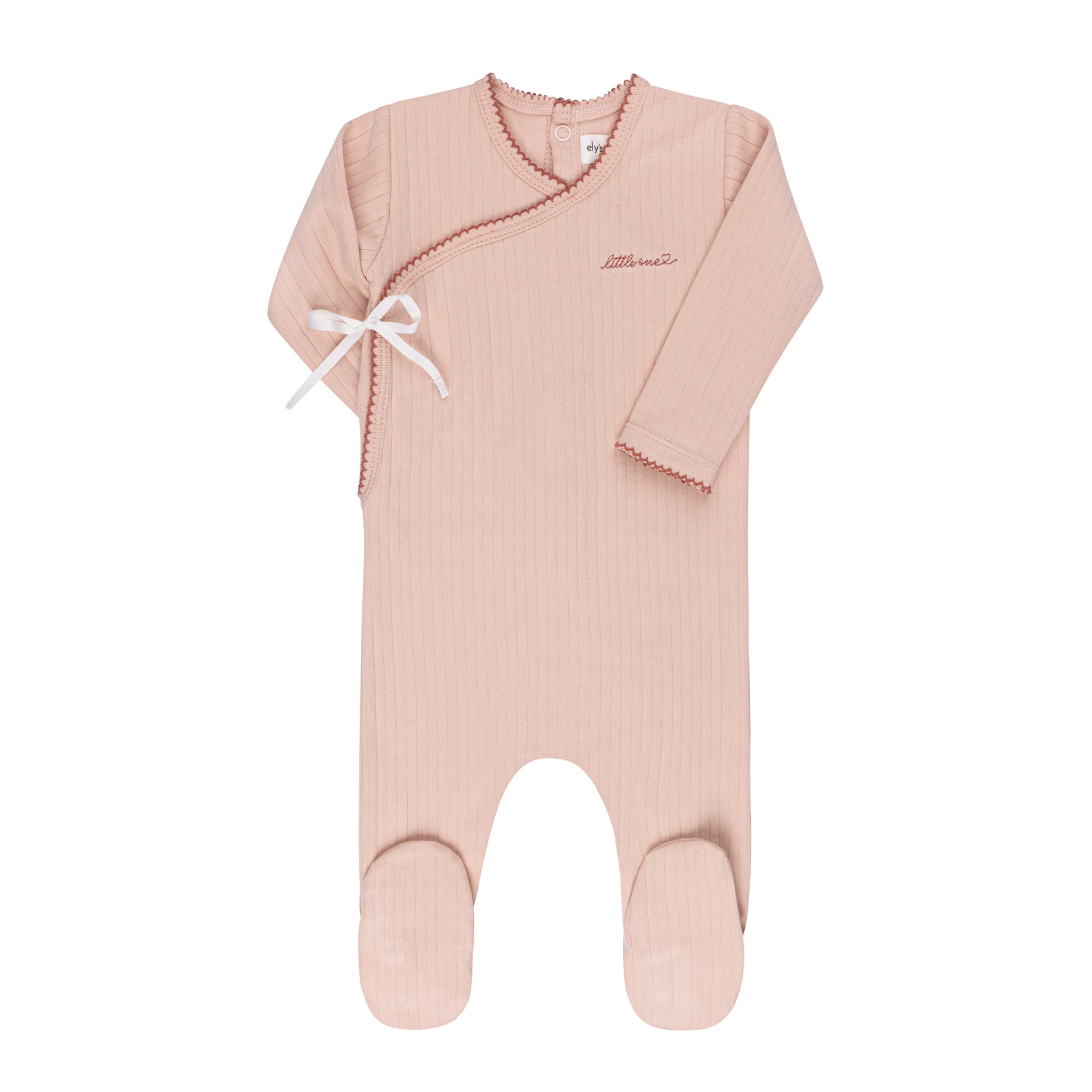 Ely's & Co Organic Cotton Little One Kimono Footie - Blue