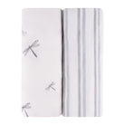 grey dragonfly crib sheet set