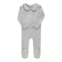 Embroidered Velour Collar Collection - Footie