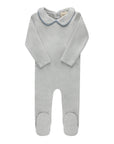 Embroidered Velour Collar Collection - Footie