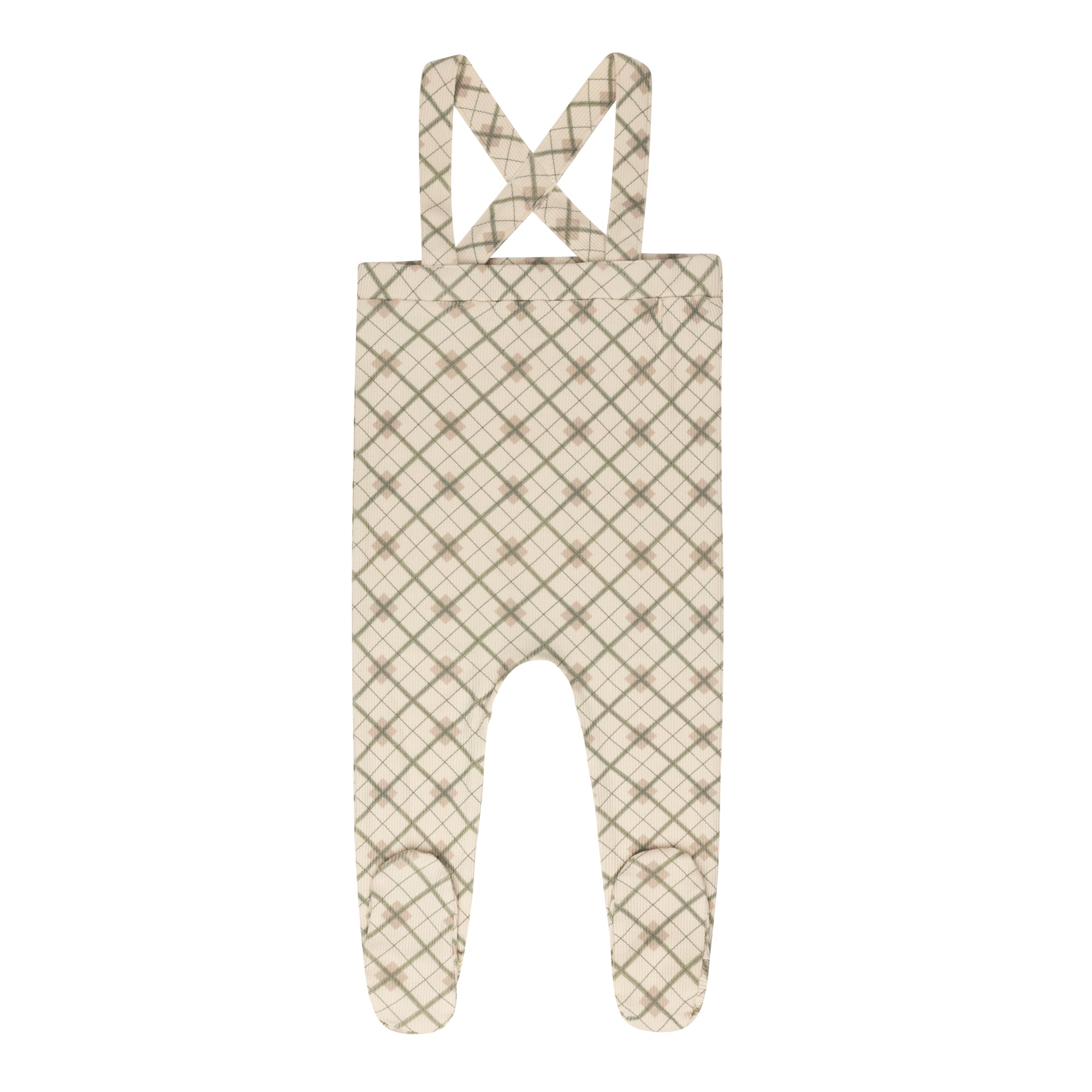 Cotton Plaid Print Collection - Bodysuit + Overalls
