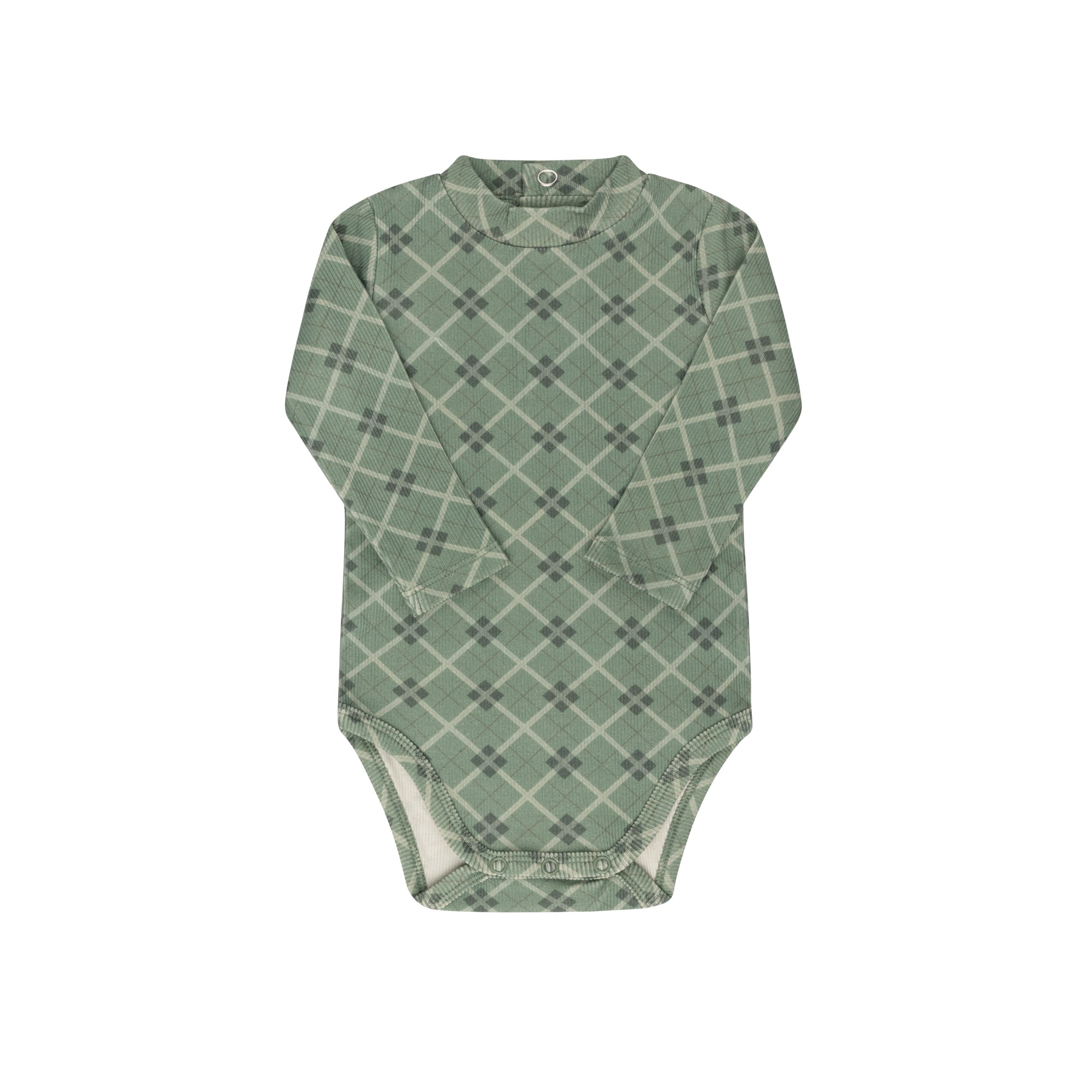 Cotton Plaid Print Collection - Bodysuit + Overalls