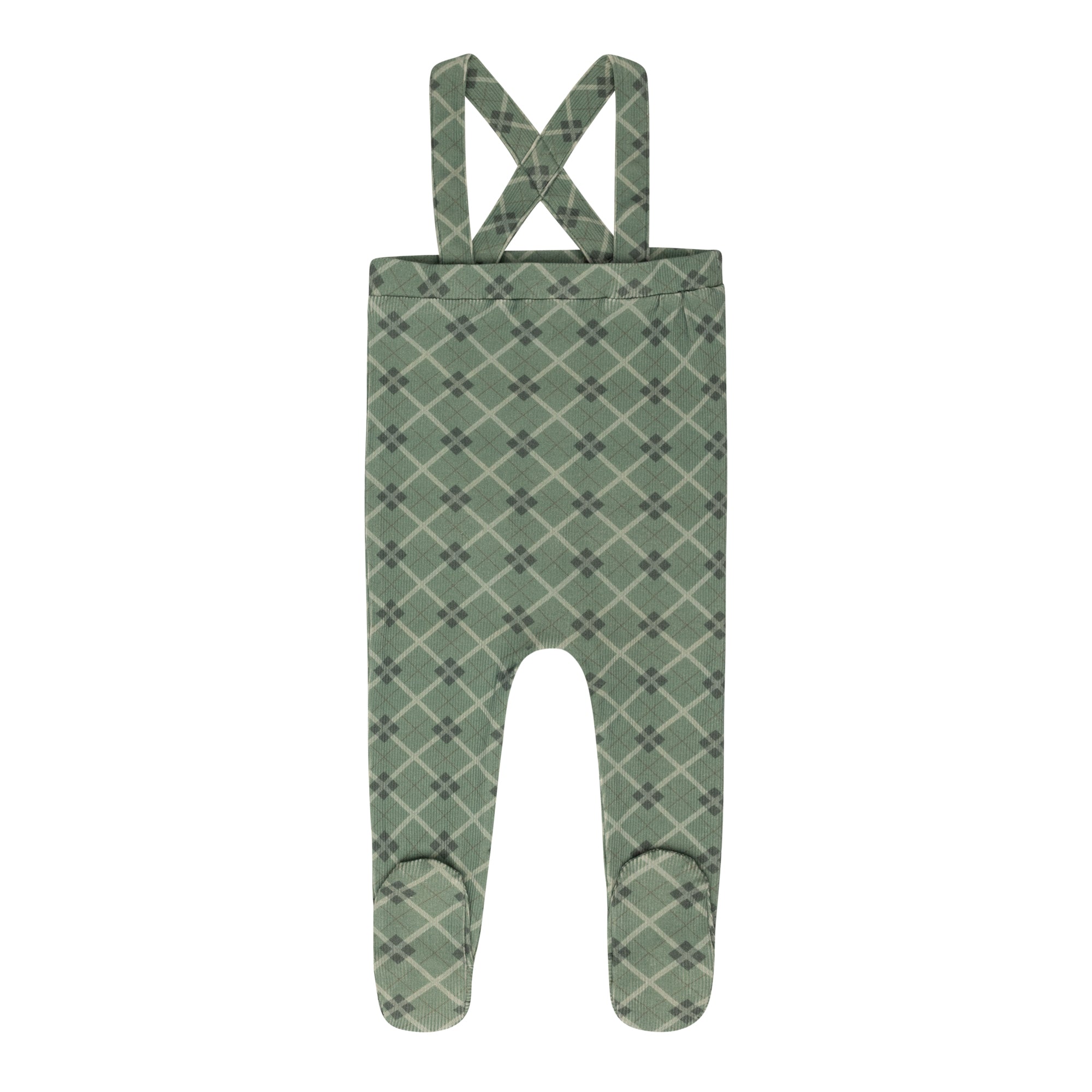 Cotton Plaid Print Collection - Bodysuit + Overalls