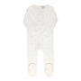 Velour Embroidered Floral Collection - Footie