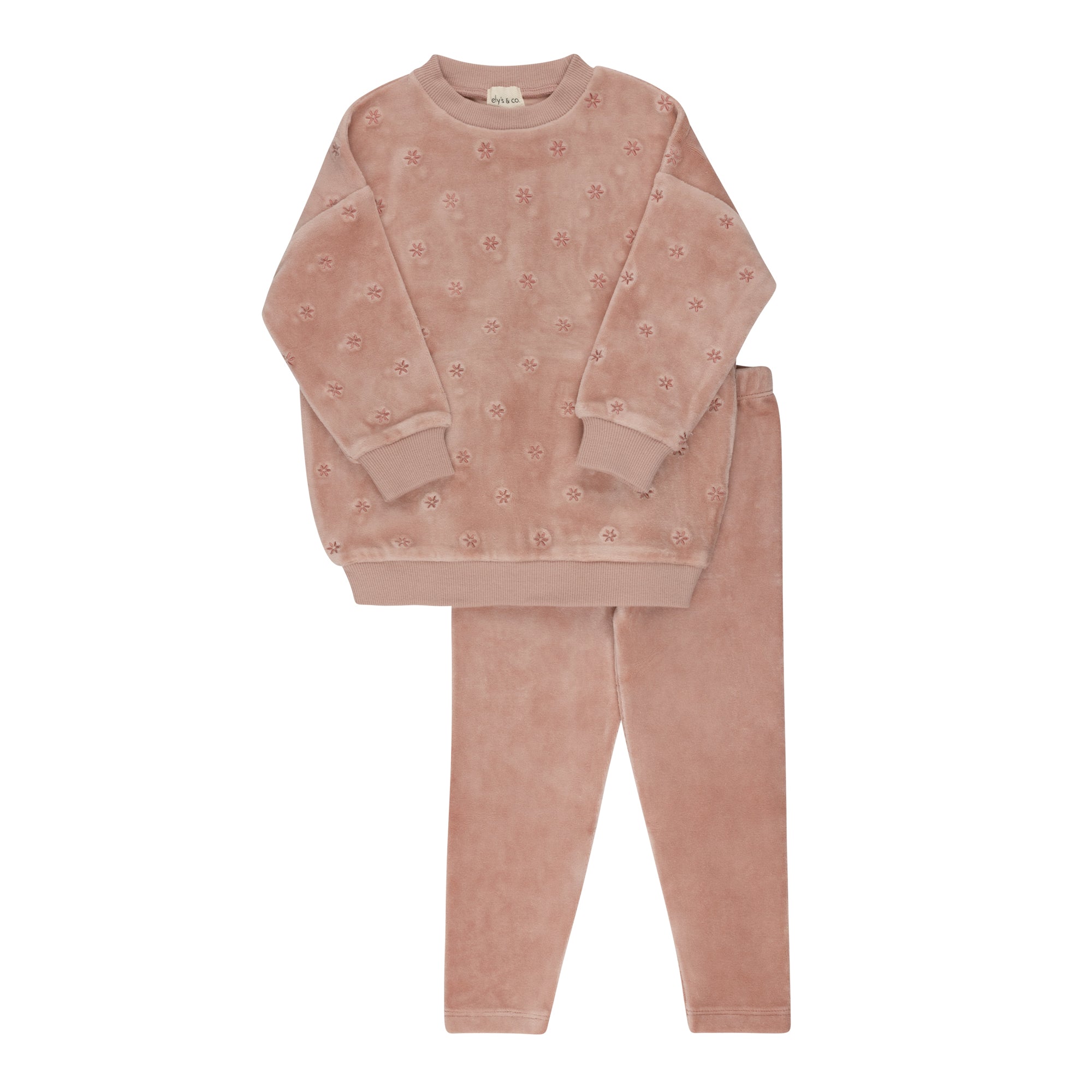 Velour Embroidered Floral Collection - Lounge Set – Ely's & Co.