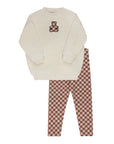 Velour Plaid Bear Collection - Sweatshirt + Leggings