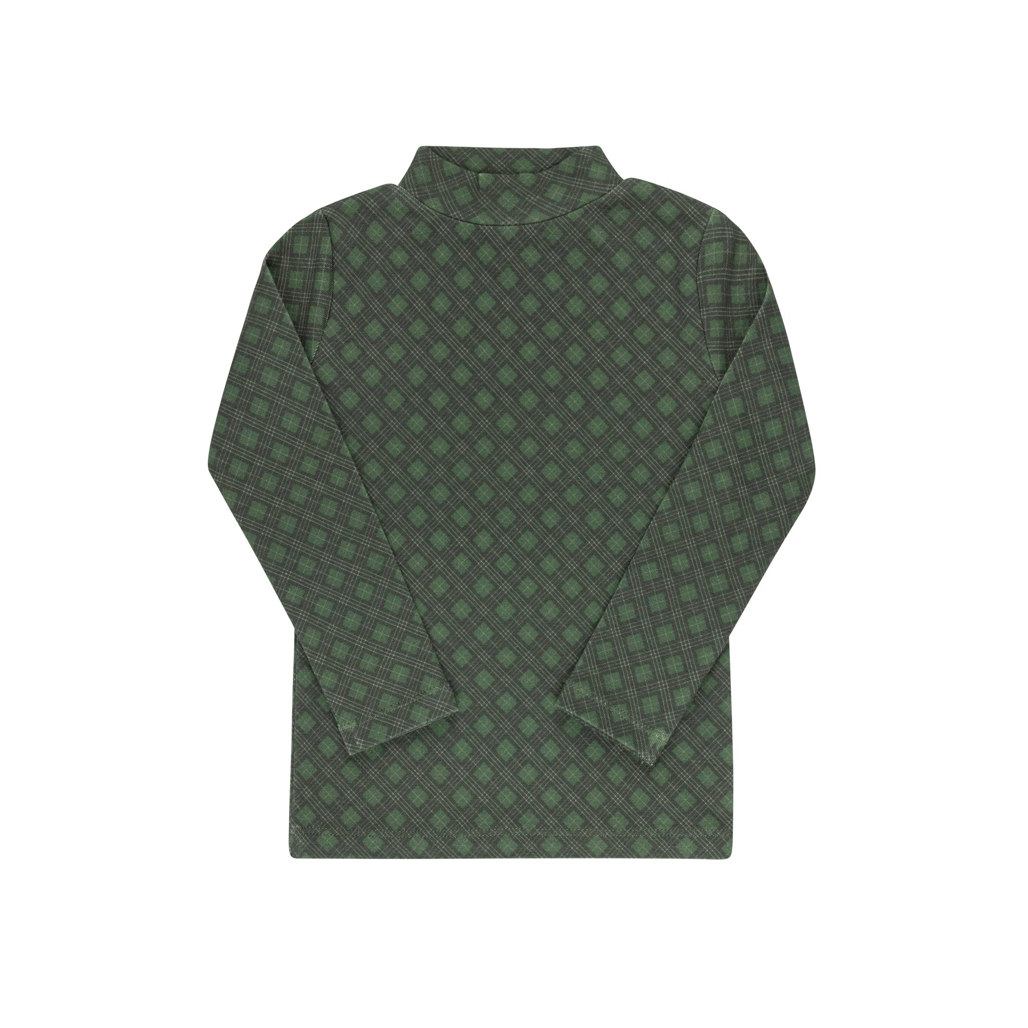 Velour Plaid Bear Collection - Overalls and Turtleneck