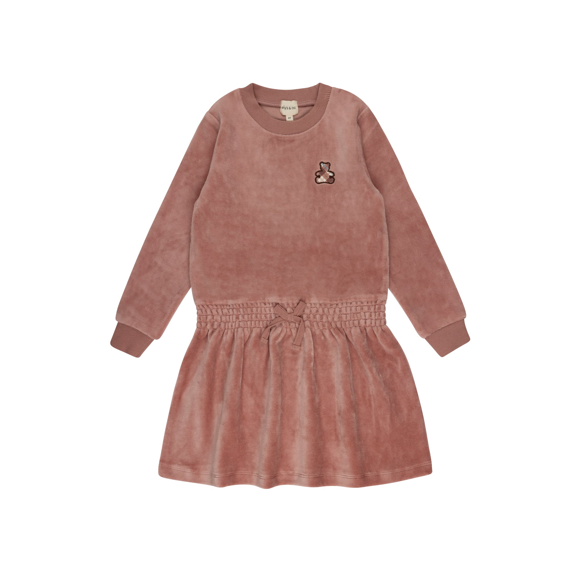 Velour Plaid Bear Collection Dress for Girl, Pink, 10Y Velour Plaid Bear Collection Dress for Girl, Pink, 10Y