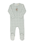 Modal French Terry Plaid Sheep Collection - Footie