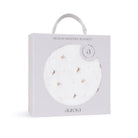 Gift ready Breathable ivory Floral Muslin Cotton swaddle blanket