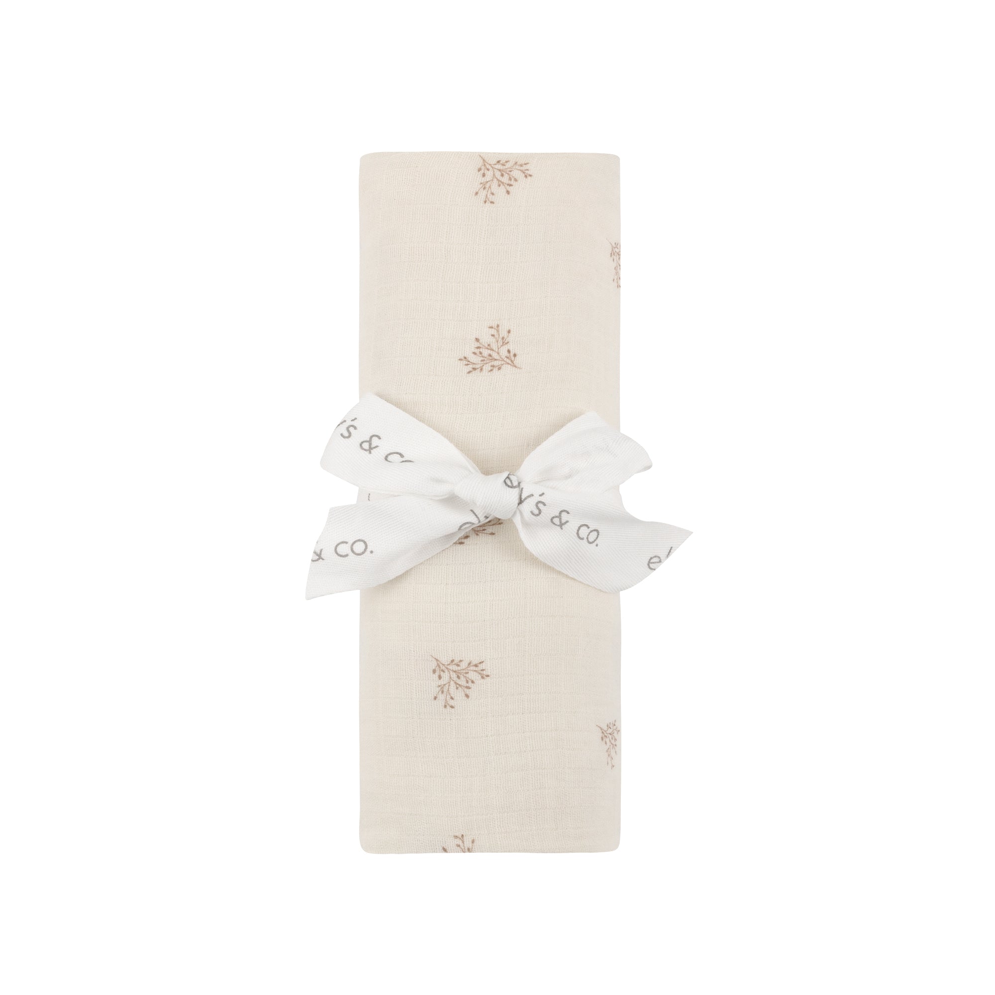 Velour Leaf Pattern Collection - Muslin Swaddle