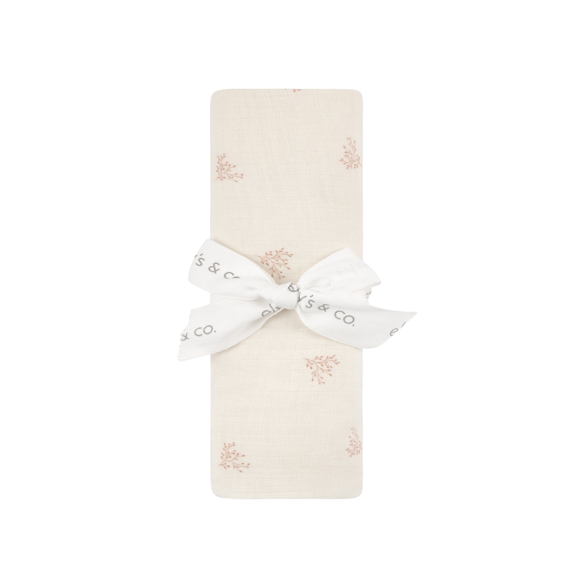 Velour Leaf Pattern Collection - Muslin Swaddle