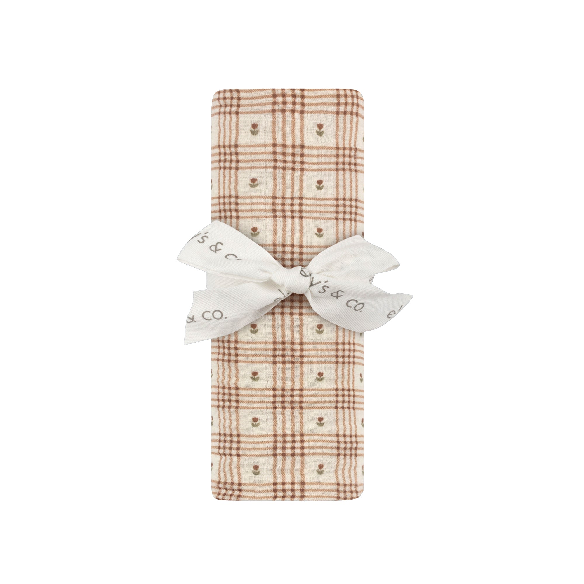 Cotton Floral Plaid Collection - Muslin Swaddle
