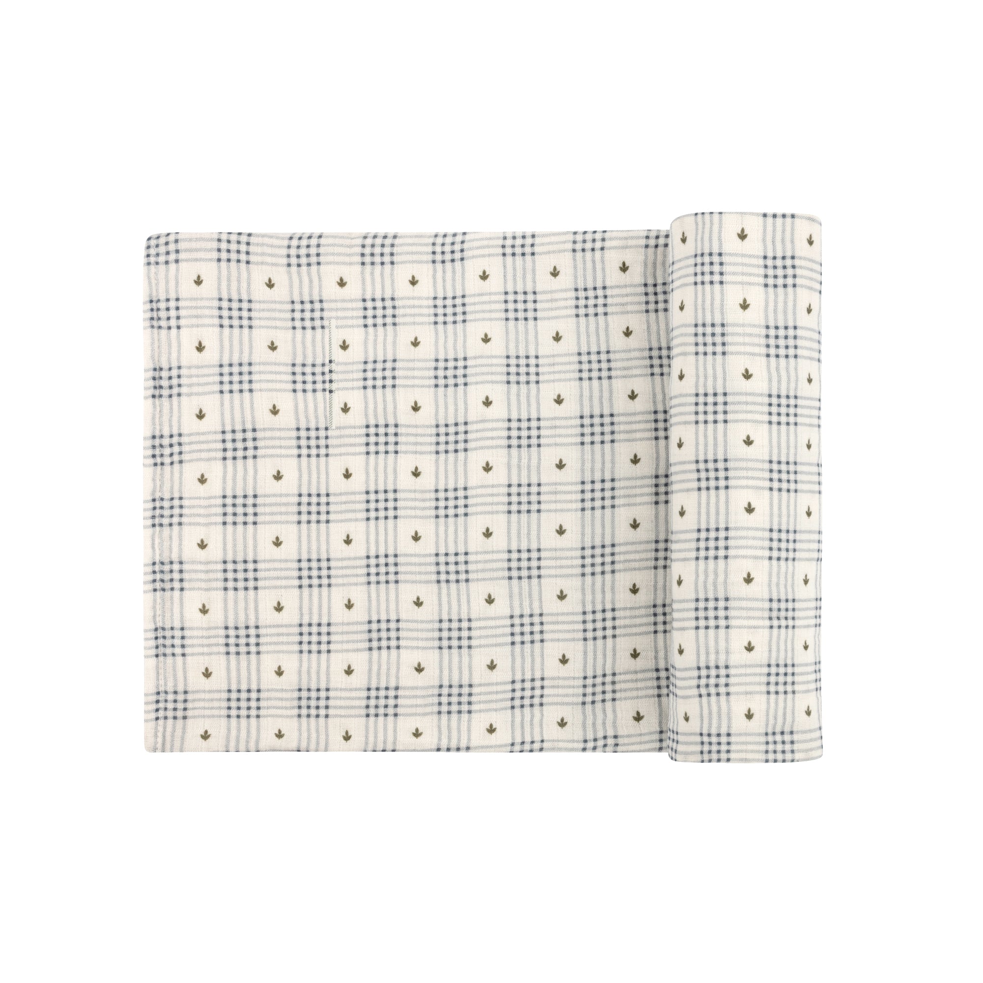Cotton Floral Plaid Collection - Muslin Swaddle